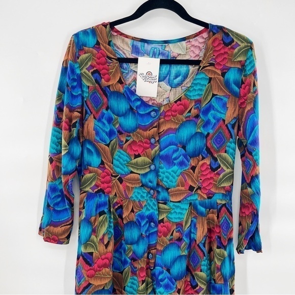 Vintage 80’s floral wide leg jumpsuit size m - Picture 5 of 5